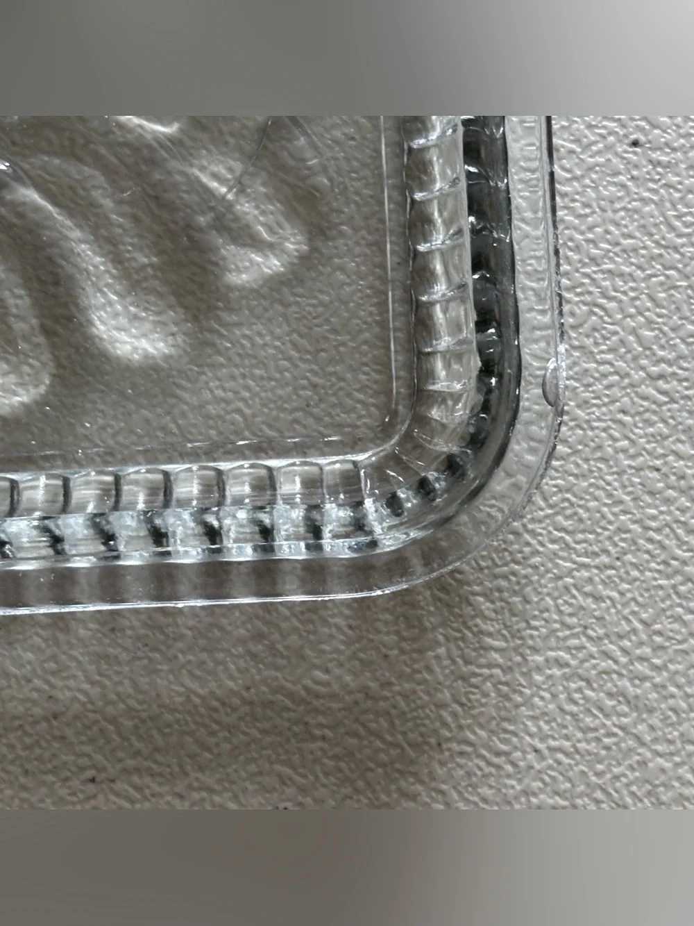 Two Vintage Federal Glass Clear Refrigerator Dish Lids no base 1 Ribbed 1 Fruit